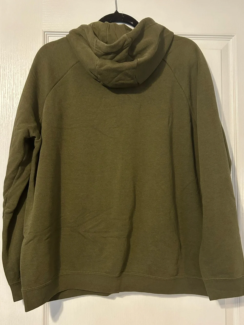 Nike Women’s Olive Green Pullover Hoodie with White Logo